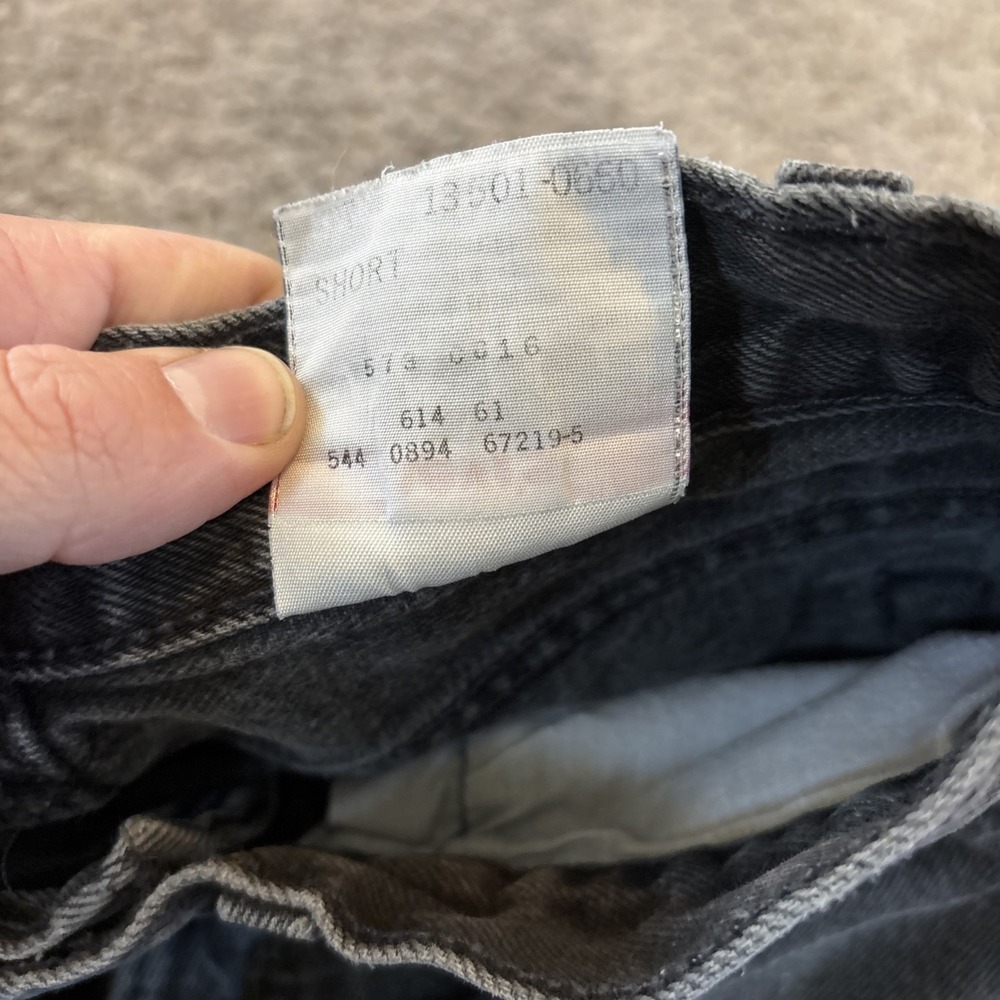 Vintage Levis 544 Jeans Womens Black Button Fly High Rise Made in USA 90s 24x28 - Picture 3 of 8